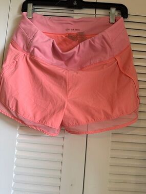 Women's Pink Athletic Shorts with Inner Liner - Stay The Path